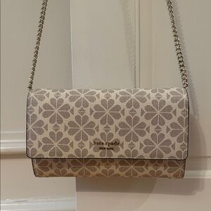 Kate Spade Beige and Taupe Floral Crossbody Bag